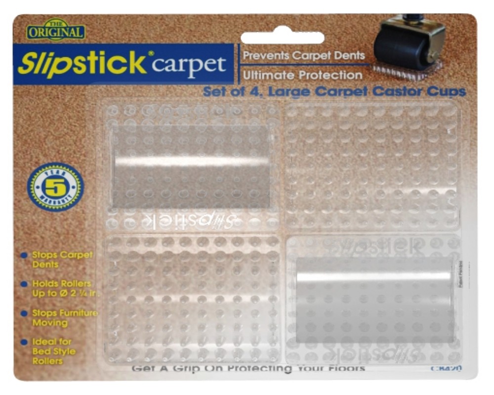 Slipstick CB420 Carpet Castor Cups Set of 4